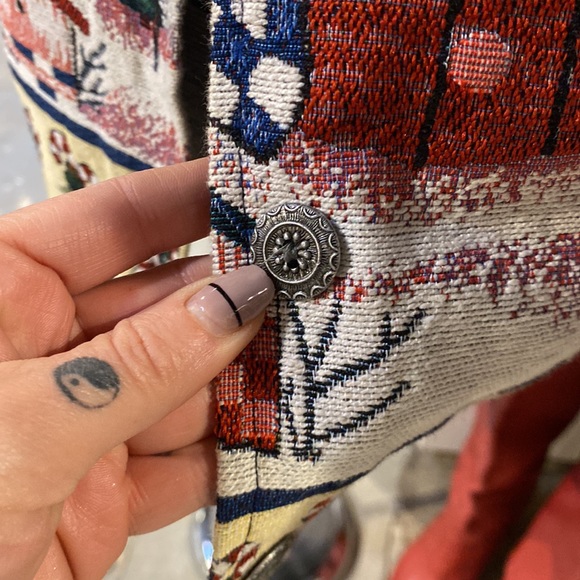 Vintage BEA Classics Woven Snowman Trucker Jacket - Picture 6 of 7